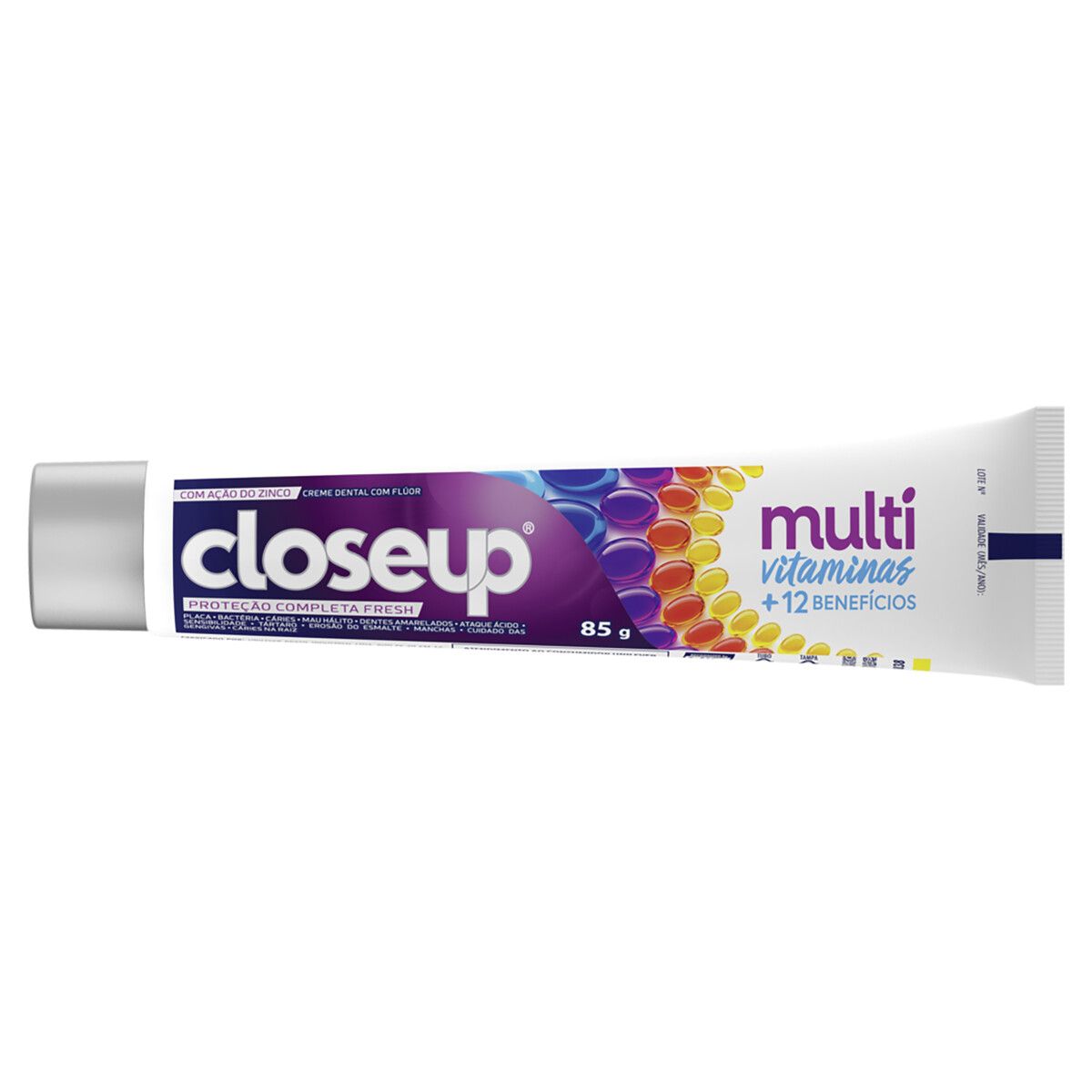 Creme Dental Closeup Fresh Multivitaminas + 12 Benefícios 85g