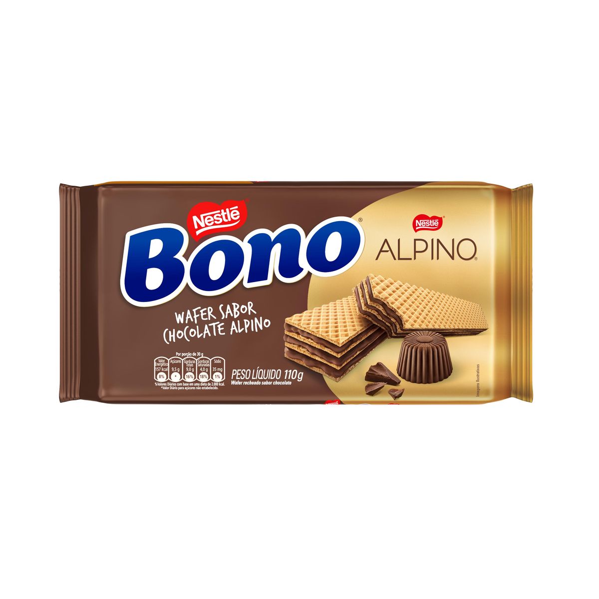 Biscoito Bono Wafer Alpino 110g