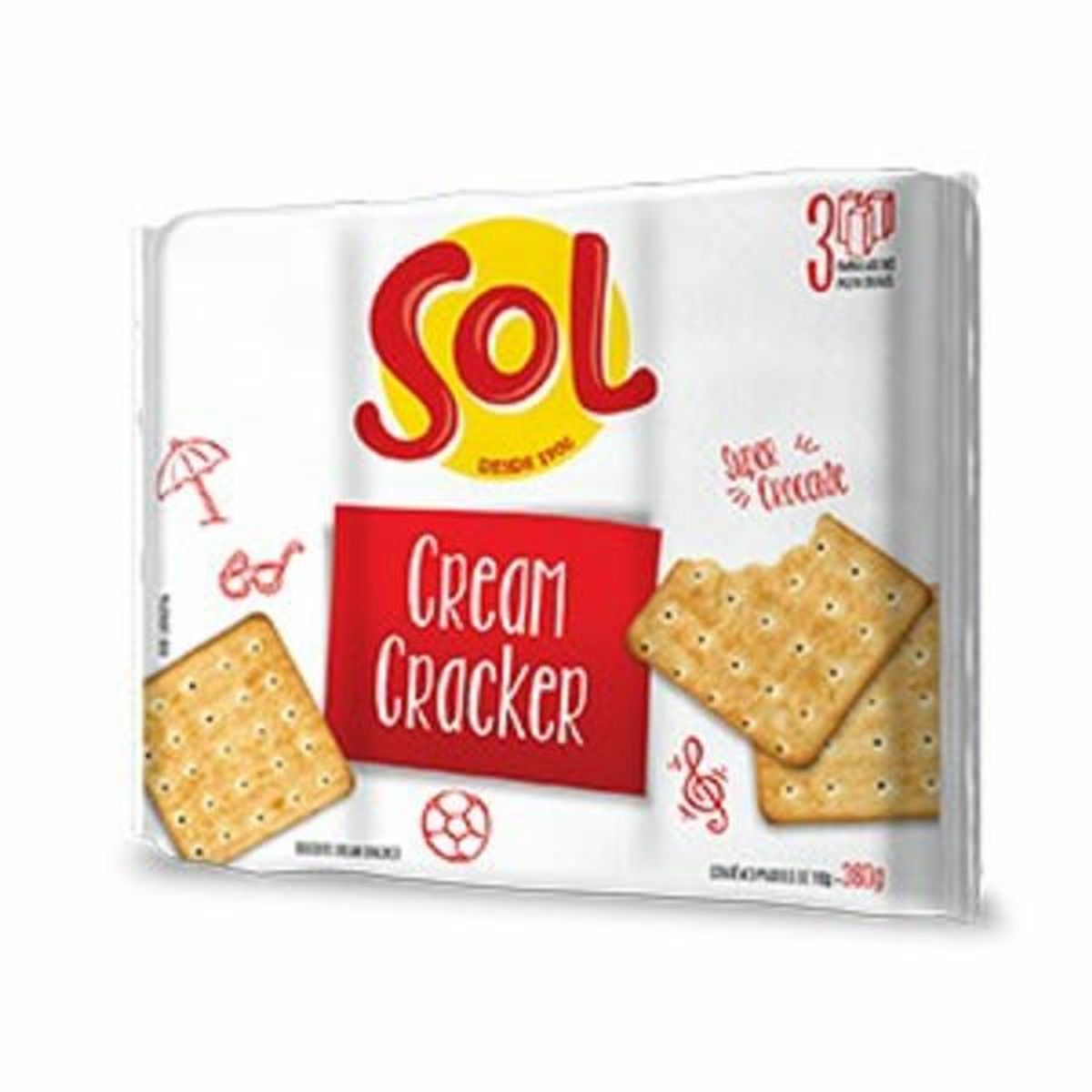 Biscoito Sol Cream Cracker 350g