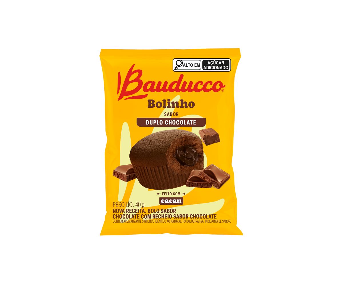 Bolinho Bauducco Duplo Chocolate Pacote 40g