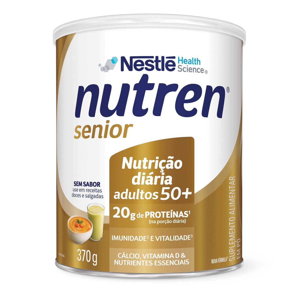 Complemento Alimentar Nutren Senior Sem Sabor 370g image number 0