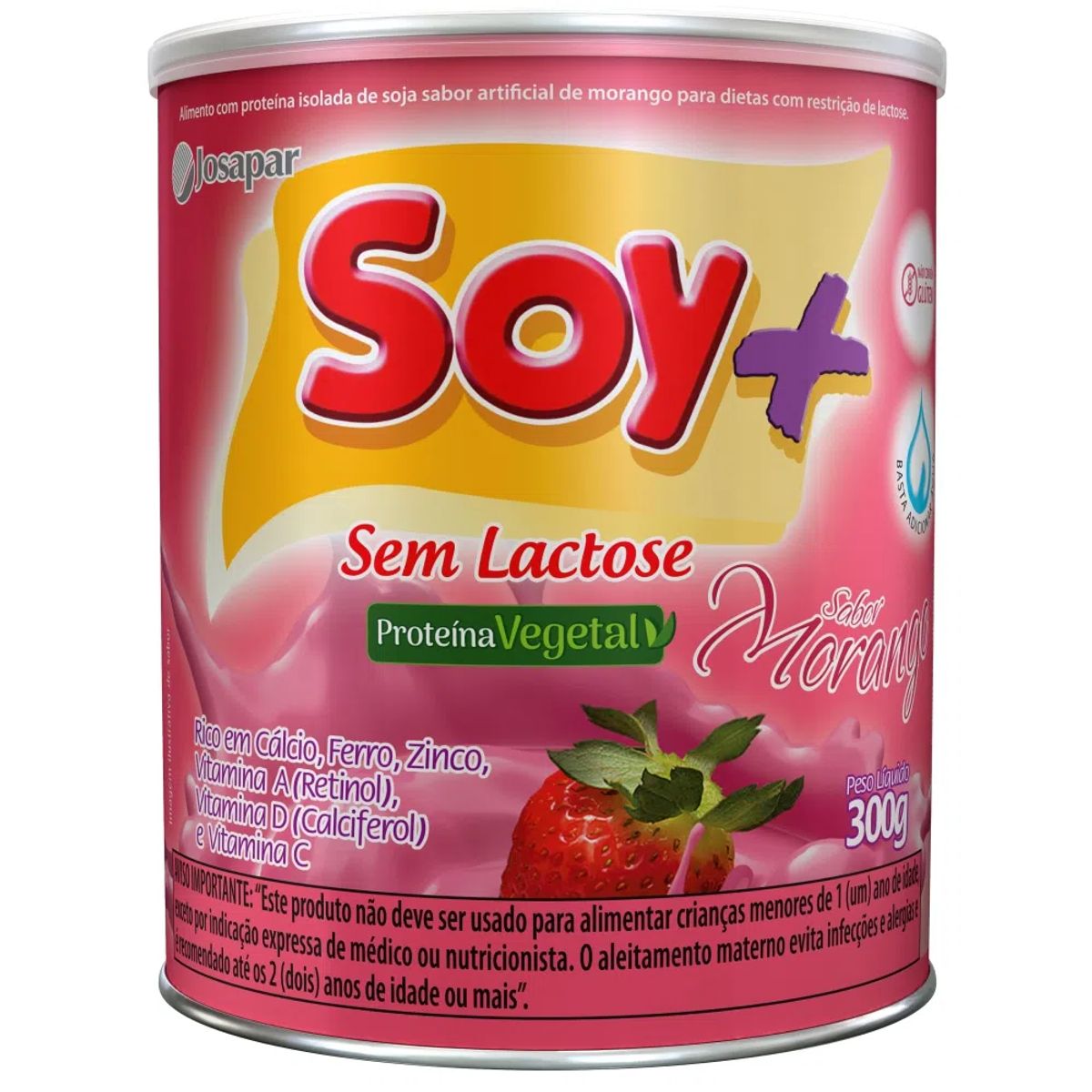 Alimento Soy+ Morango Sem Lactose 300g