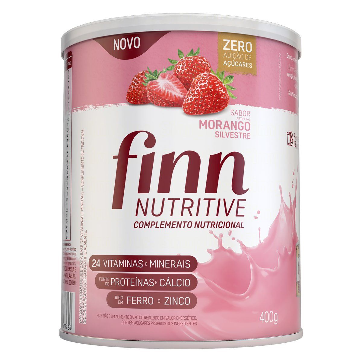 Complemento Nutricional Morango Silvestre Finn Nutritive Lata 400g