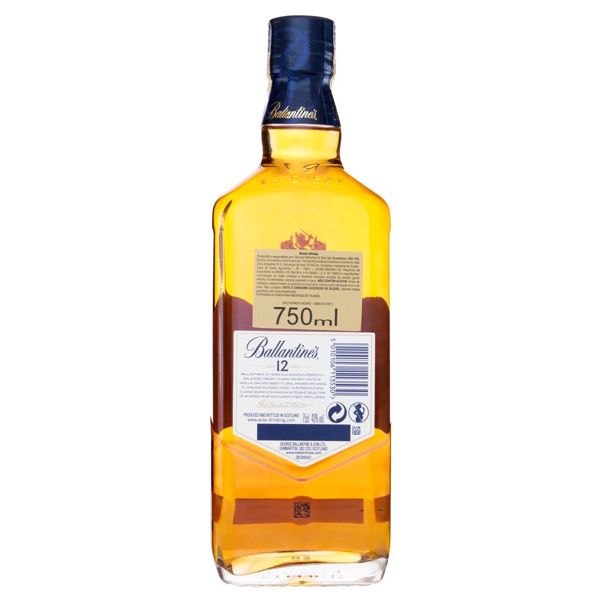 Whisky Ballantine's Blended 12 anos Garrafa 750ml image number 2