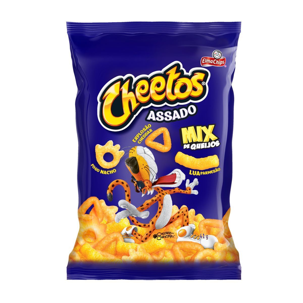 Salgadinho De Milho Sortidos Mix De Queijos Elma Chips Cheetos Pacote 41G