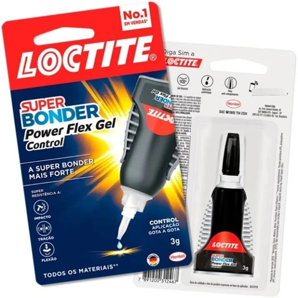 Cola Super Bonder Loctite Power Flex 3g image number 2