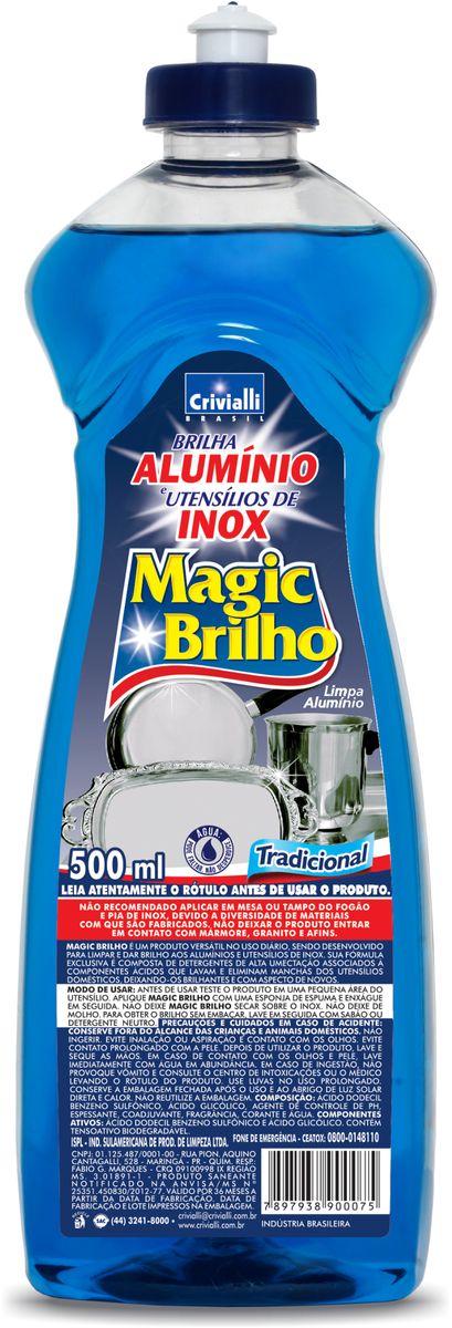 Limpa Alumínio Magic Brilho Tradicional 500ml image number 0