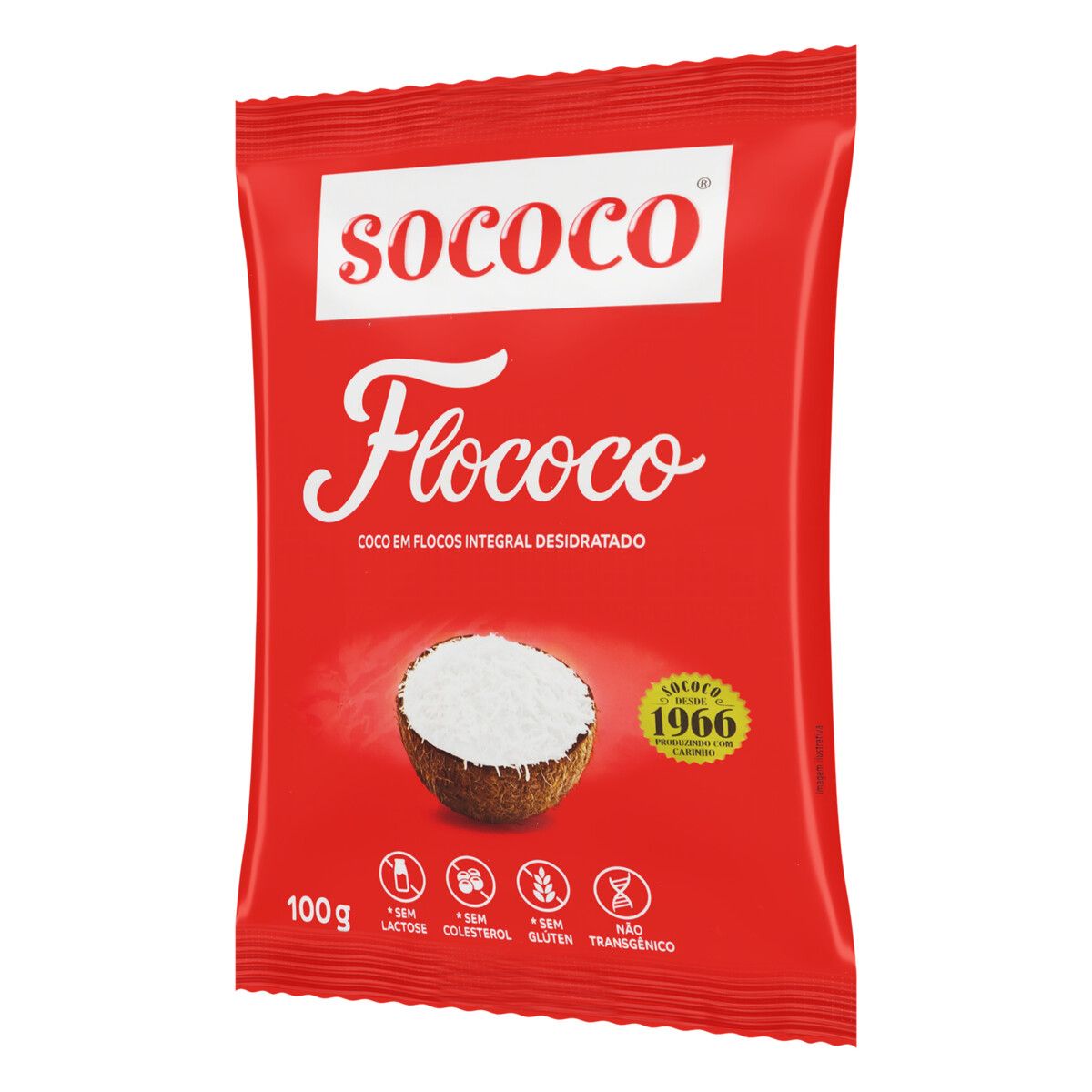Coco Ralado Sococo Desidratado em Flocos Flococo 100g image number 2
