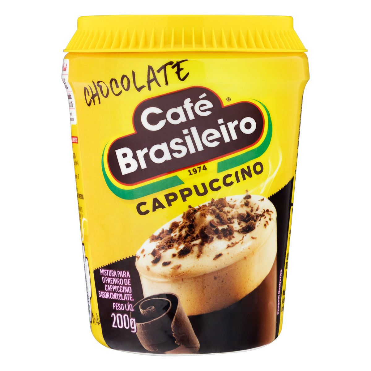 Cappuccino Solúvel Café Brasileiro Chocolate Pote 200g