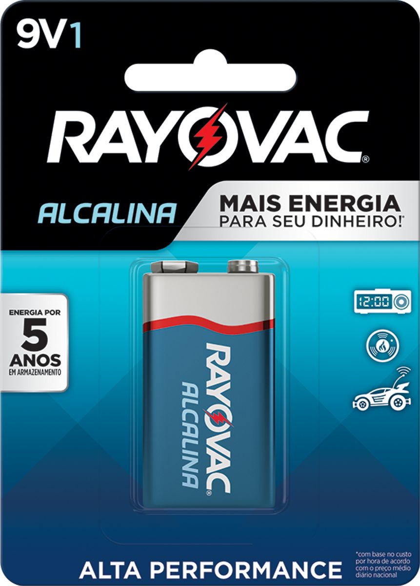 Bateria Rayovac Alcalina 9V