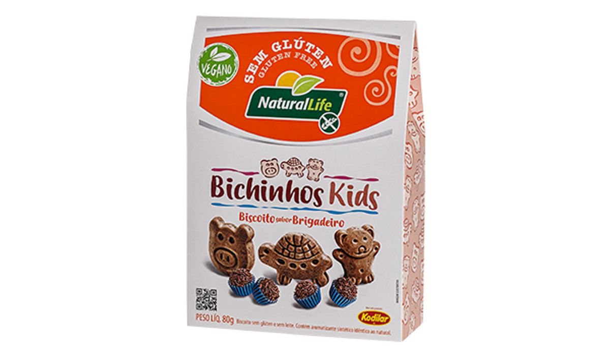 Bichinhos Kids Kodilar Sabor Brigadeiro Vegano Sem Glúten 80g