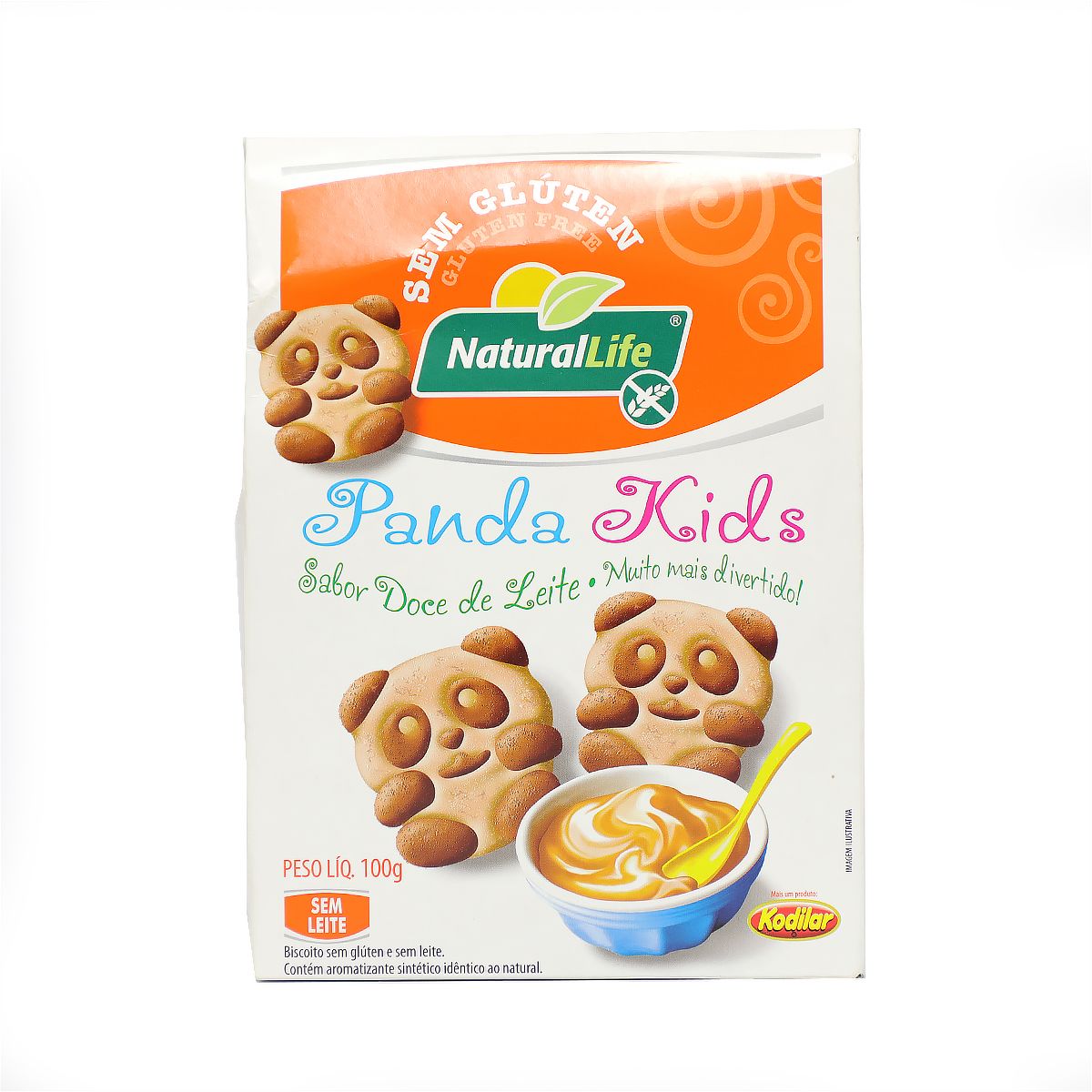 Biscoito Panda Kids Natural Life sabor Doce de Leite 100g