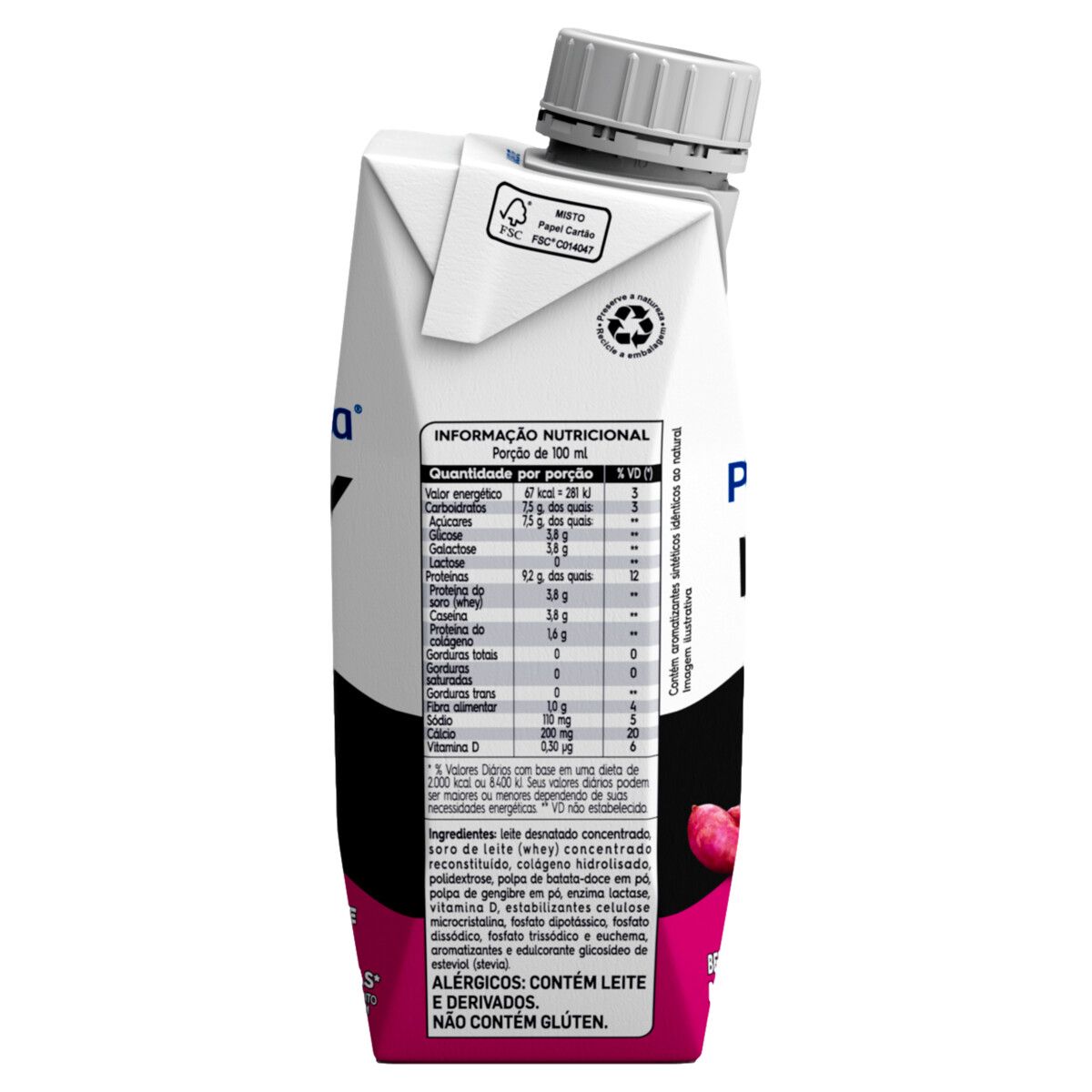 Bebida Láctea UHT Batata-Doce com Gengibre Zero Lactose Piracanjuba Whey Caixa 250ml image number 5