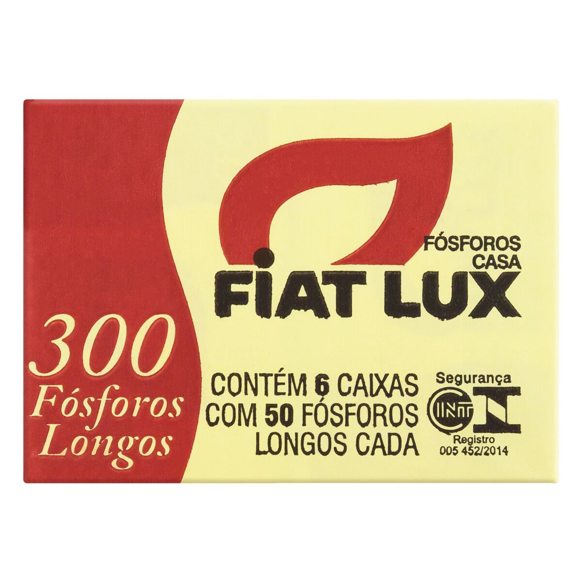 Fósforo de Segurança Longo Fiat Lux 5cm 6 Unidades