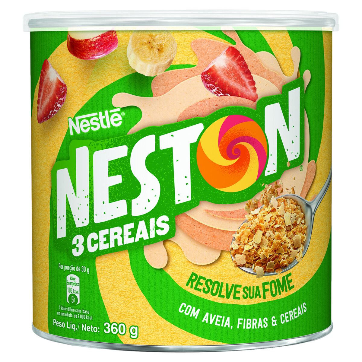 Cereal Infantil Neston 3 Cereais Lata 360g