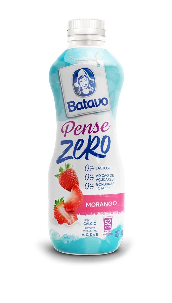 Iogurte Batavo Pense Morango Zero 850g