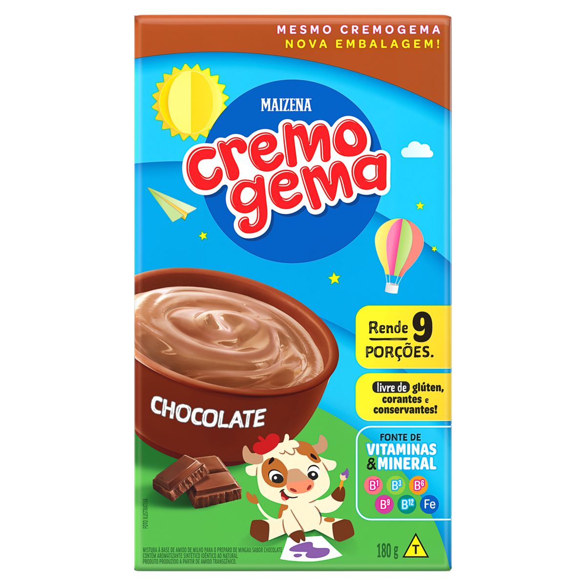 Mingau Cremogema Chocolate Caixa 180g