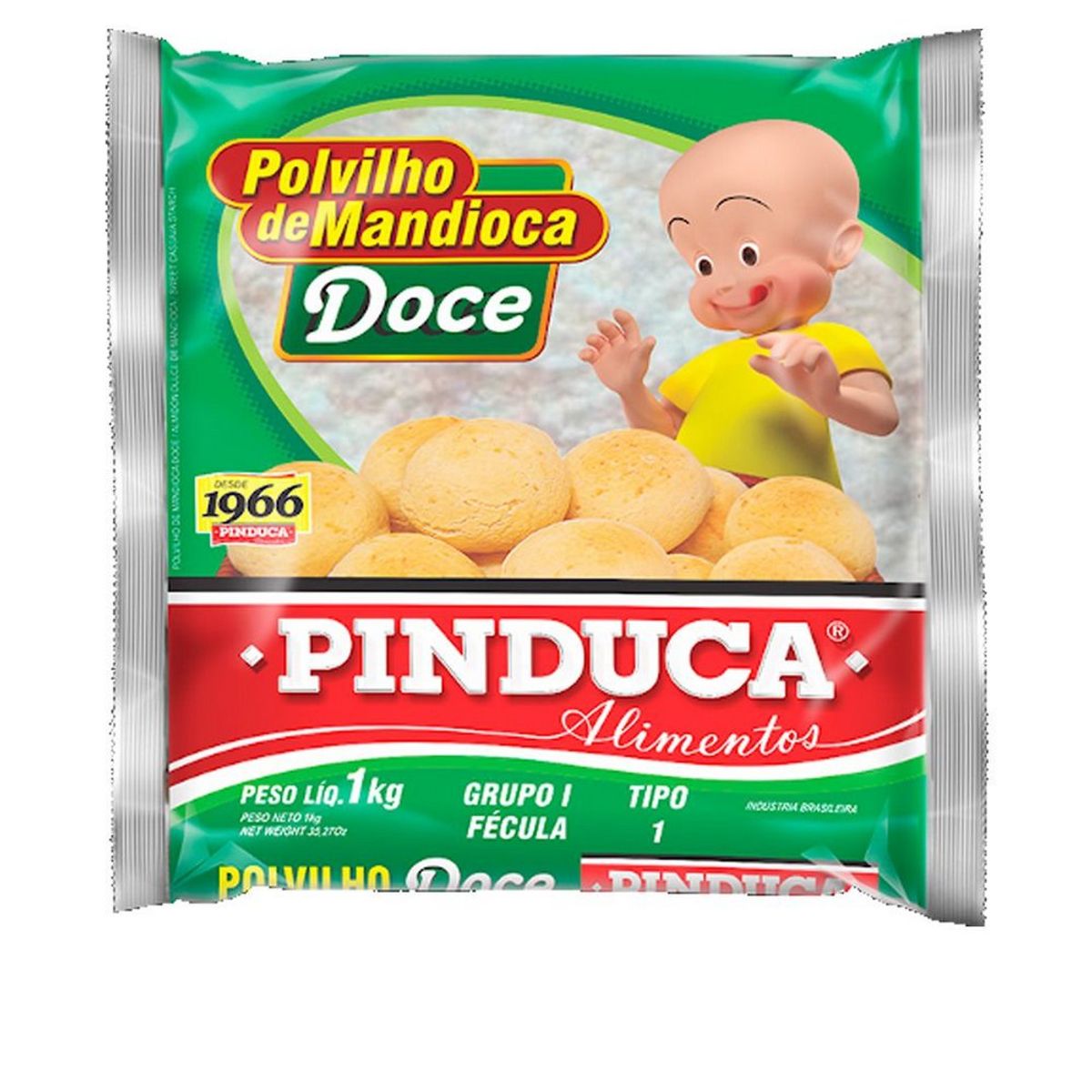 Polvilho de Mandioca Pinduca Doce Pacote 1kg