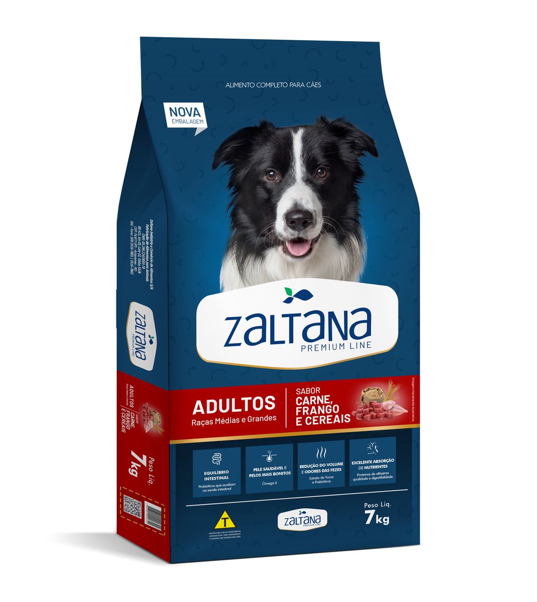 Alimento Zaltana Cães Adultos Carne e Cereais 7kg