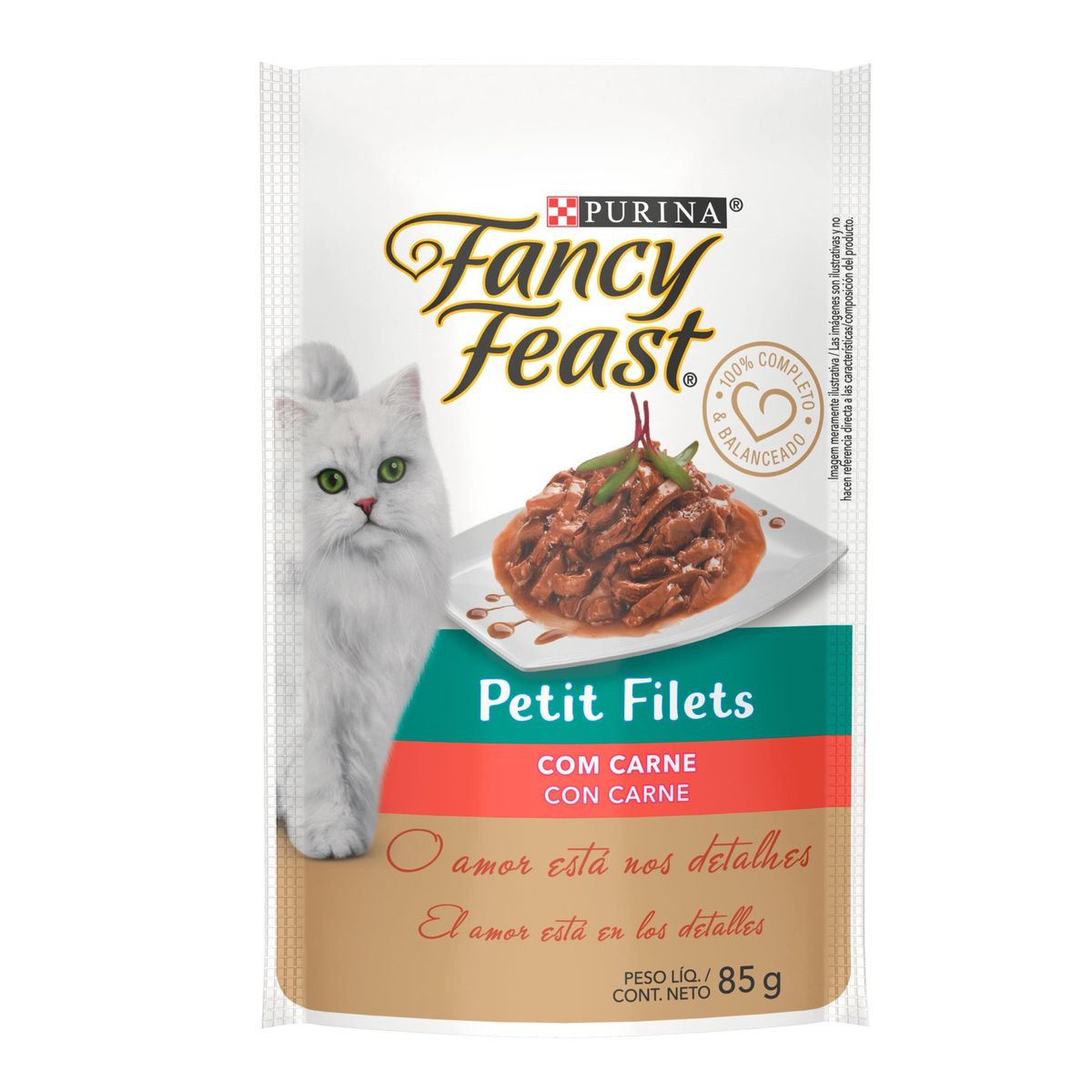 Alimento Para Gatos Fancy Feast Petit Filets Carne 85g