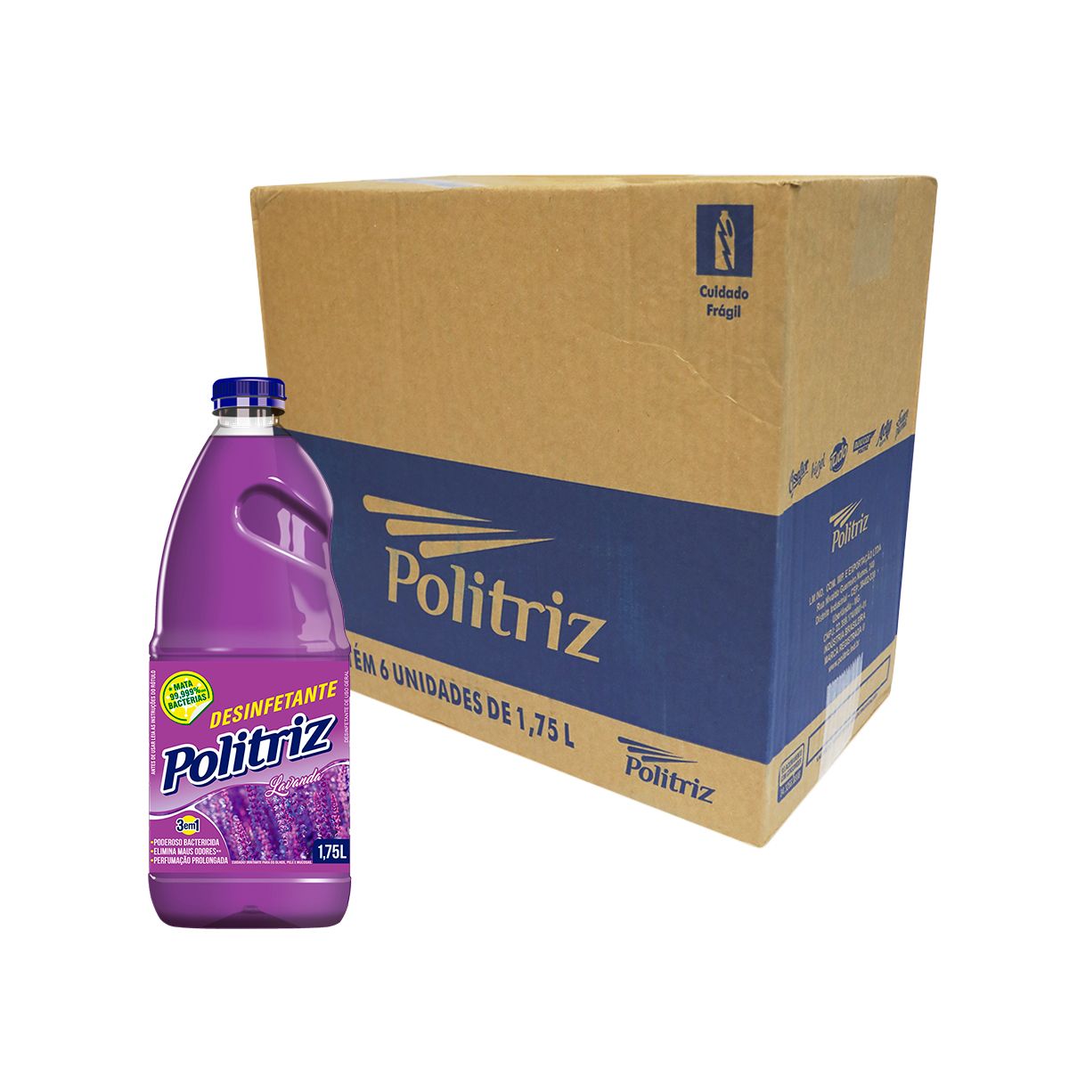Desinfetante Politriz Lavanda 1,75L (Caixa com 6 und)