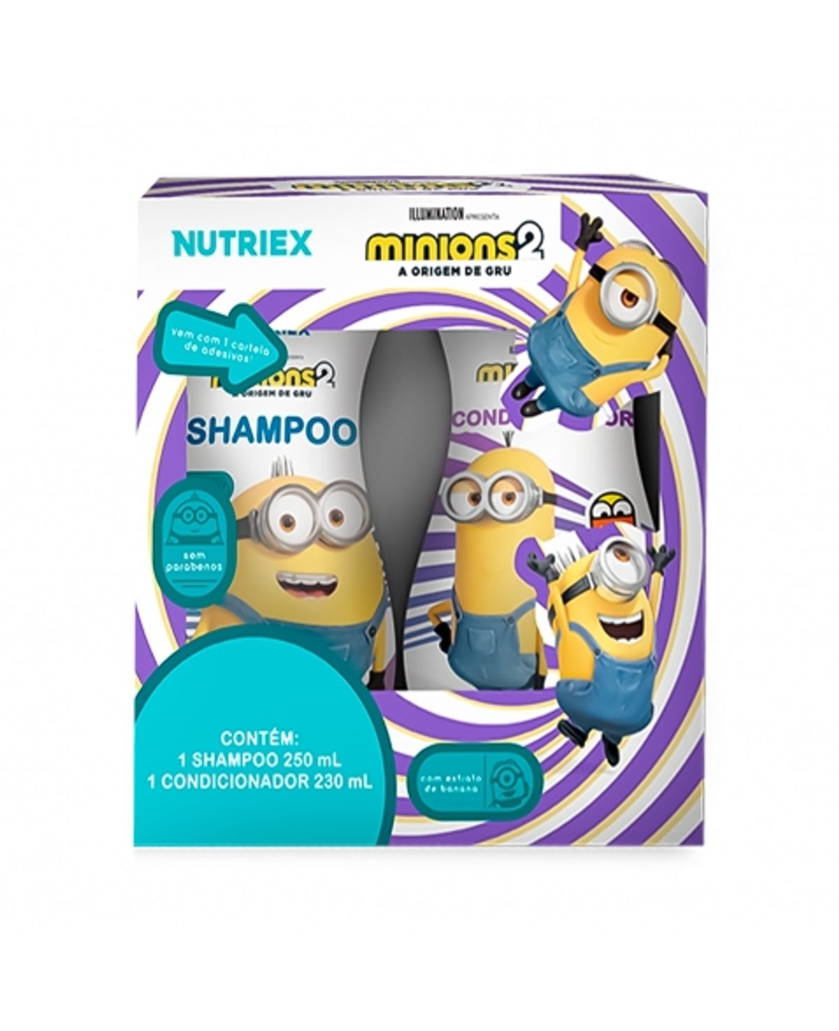 Kit Shampoo + Condicionador Nutriex Minions A Origem de Gru