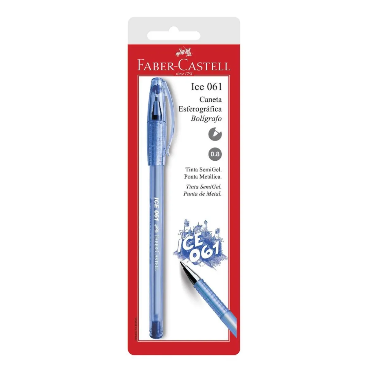 Caneta Azul Faber Castell