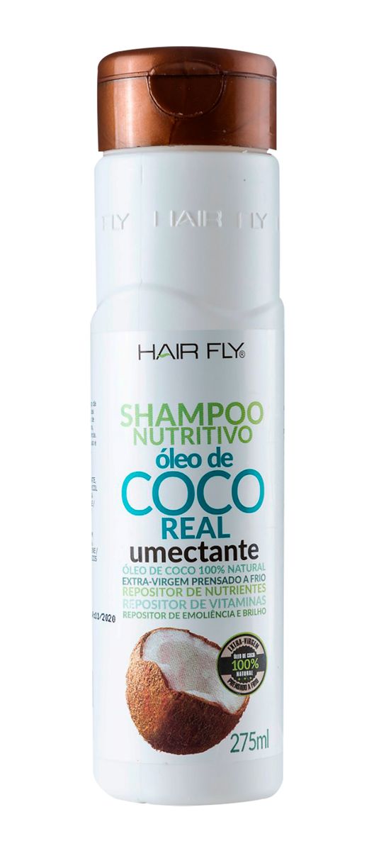 Shampoo Hair Fly Nutritivo Óleo de Coco Real 275ml