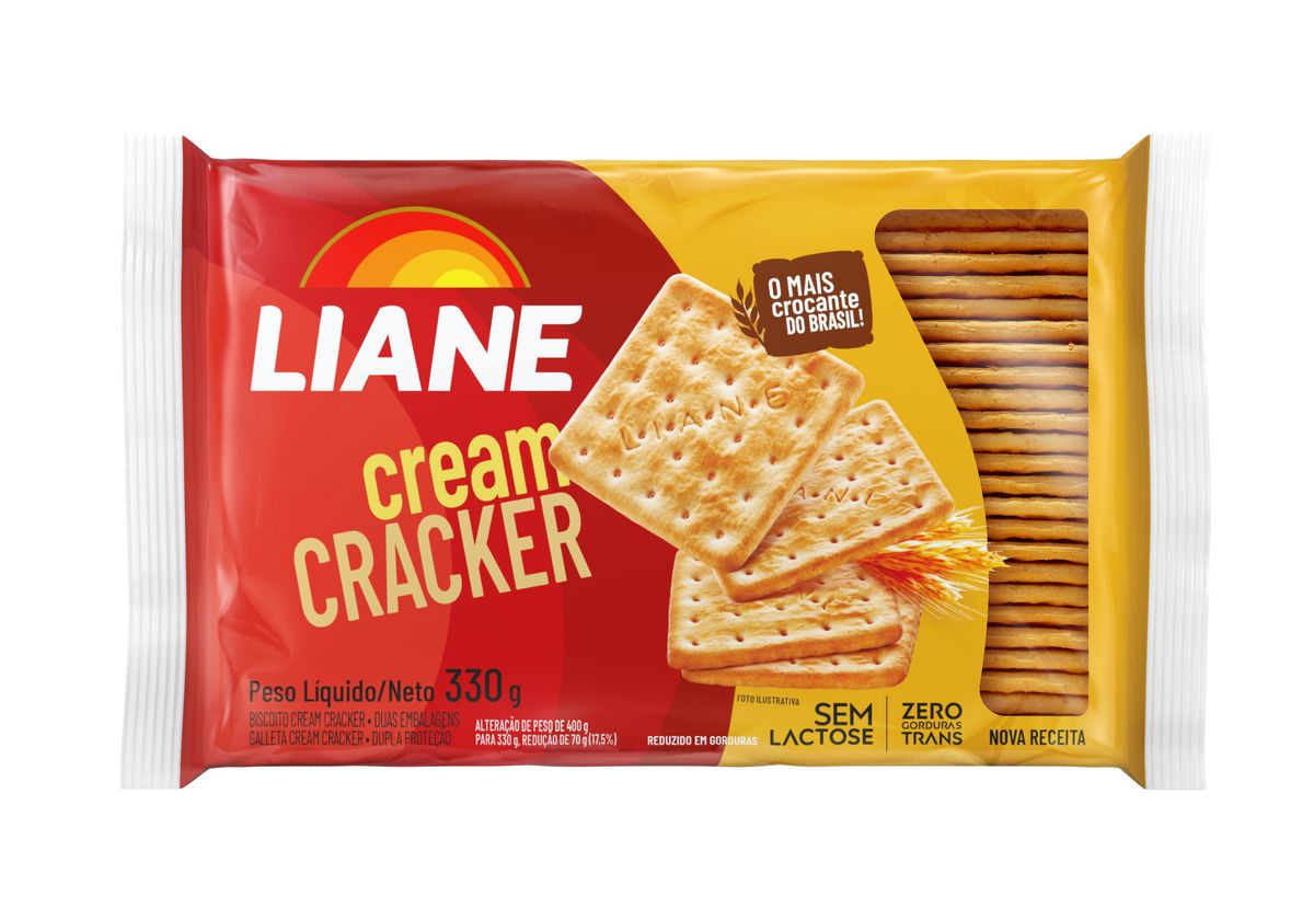 Biscoito Liane Cream Cracker 330g
