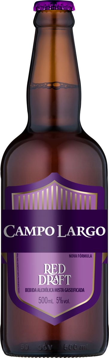 Bebida Alcoólica Mista Campo Largo Chopp Red Draft 500ml