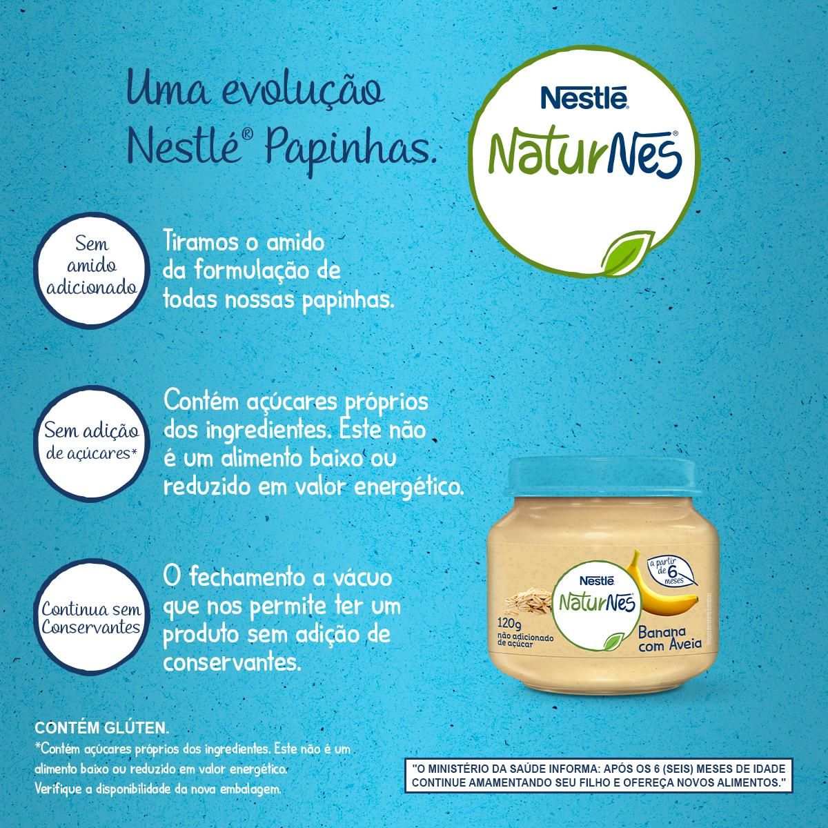 Papinha Nestlé Naturnes Banana e Aveia 120g image number 4