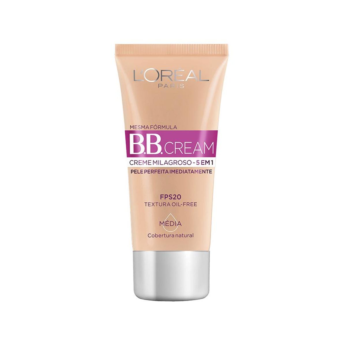 Base L'Oréal Paris BB Cream Creme Milagroso 5 em 1 FPS20 Média