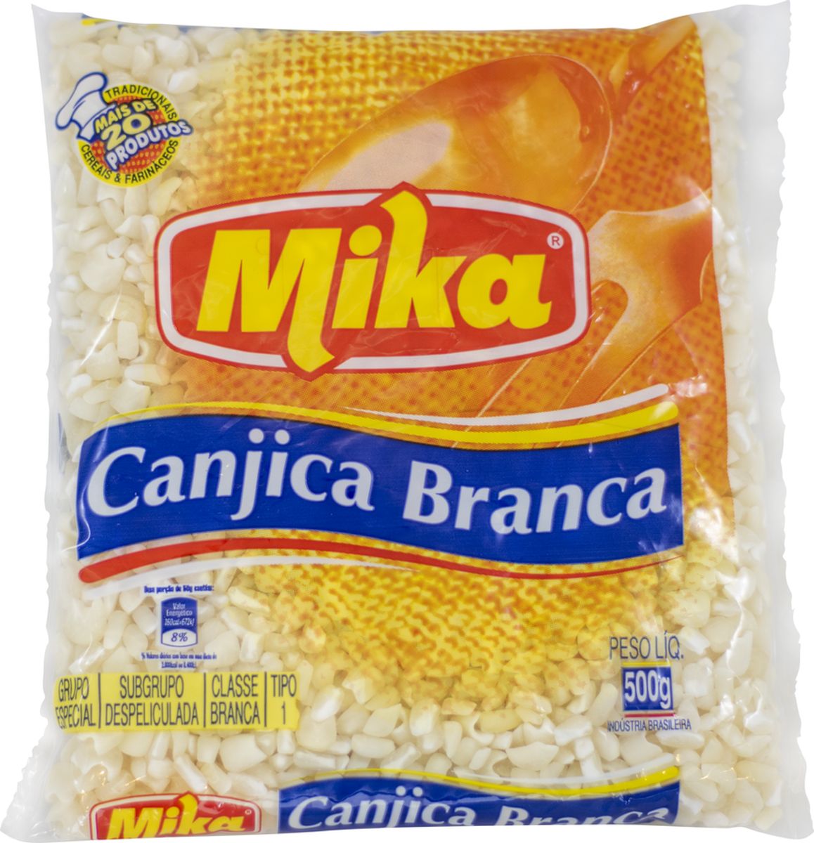 Canjica Branca Mika Pacote 500g