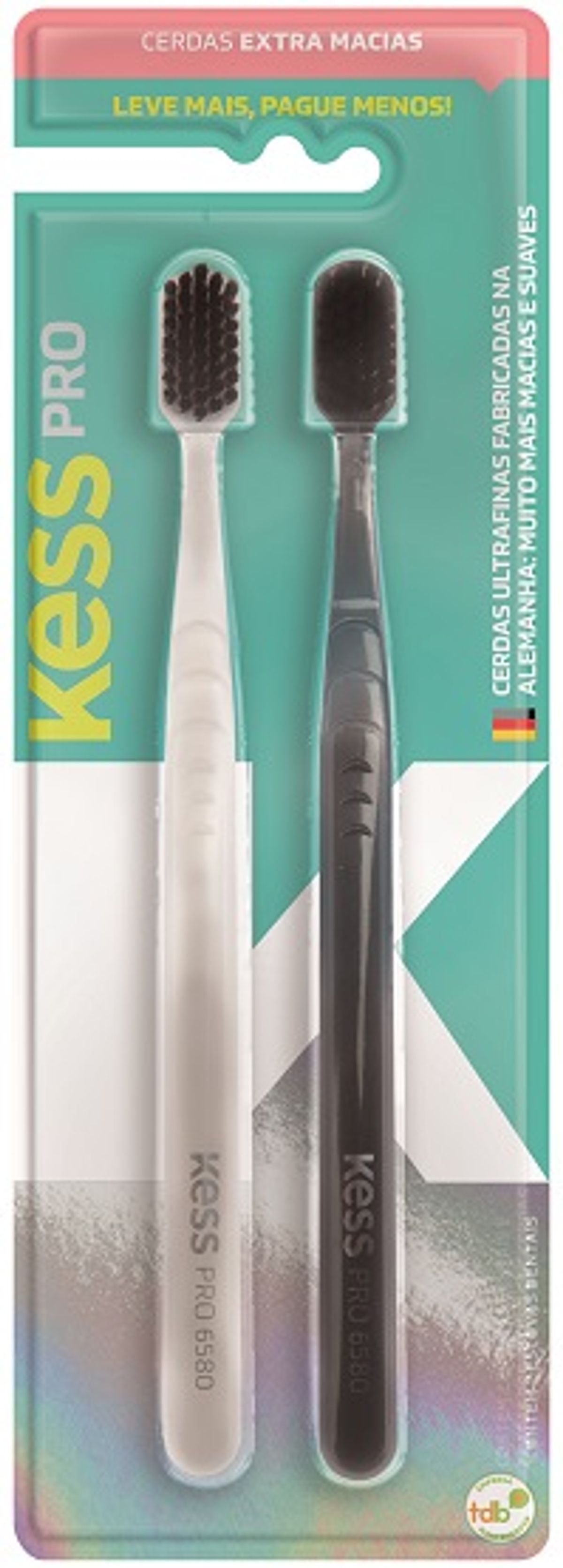 Escova Dental Kess Extra Macia 2 Unidades Cores Sortidas image number 0