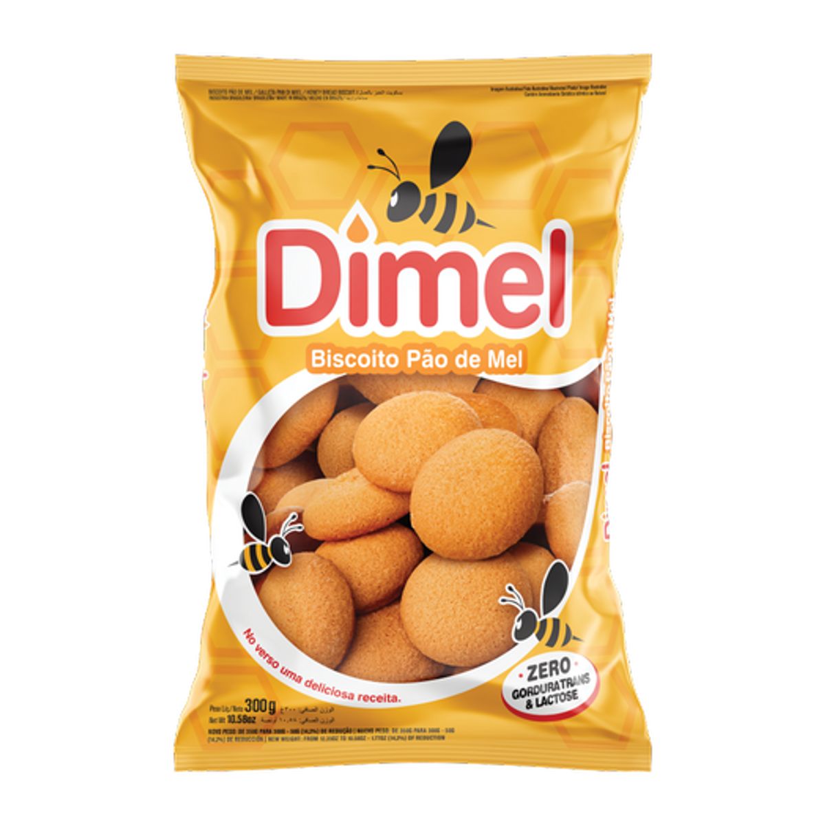 Biscoito Pão de Mel Dimel Pacote 350g image number 0