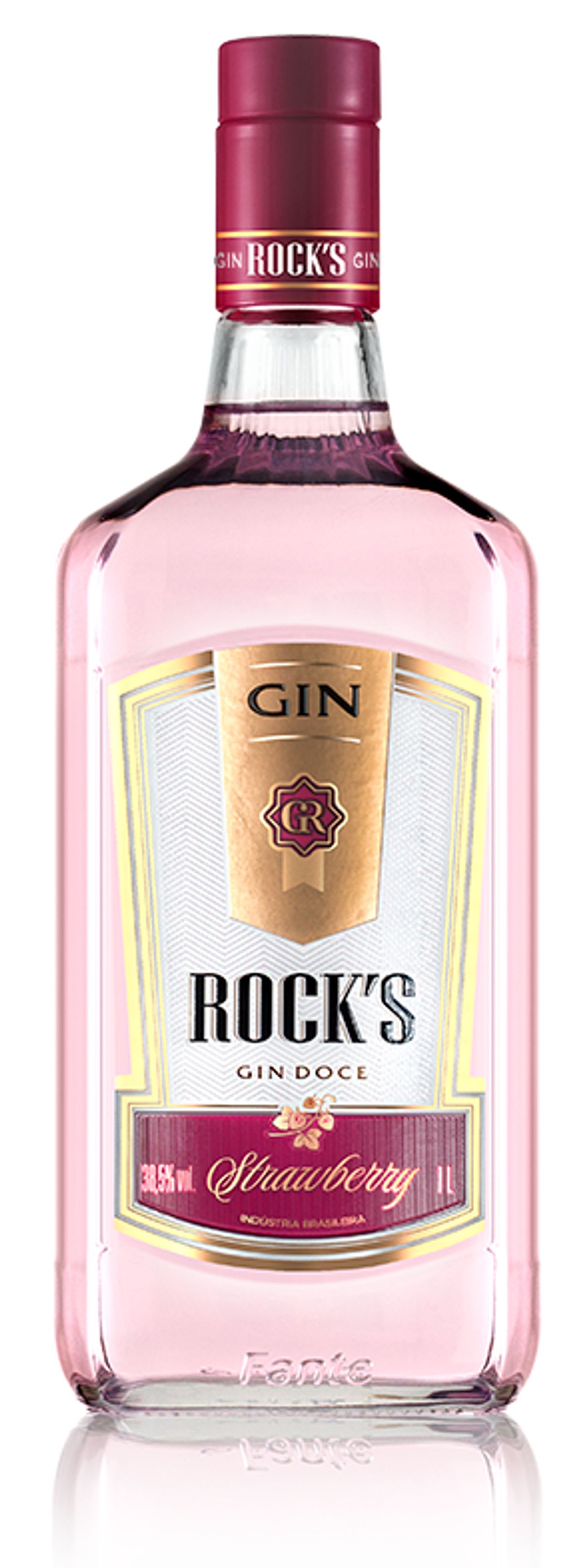 Gin Doce Strawberry Rock's Garrafa 1l image number 0