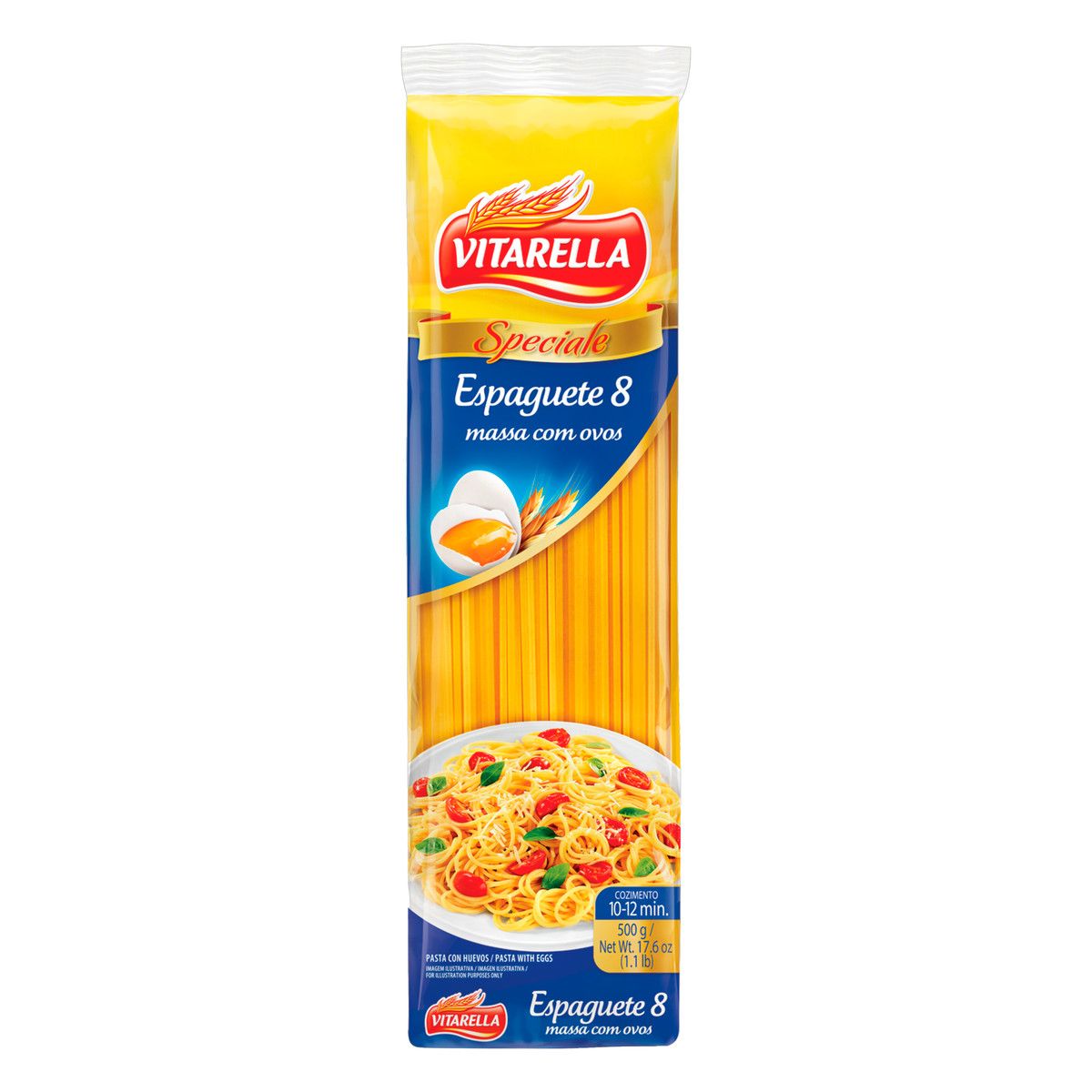 Macarrão Vitarella com Ovos Espaguete 8 Speciale 500g