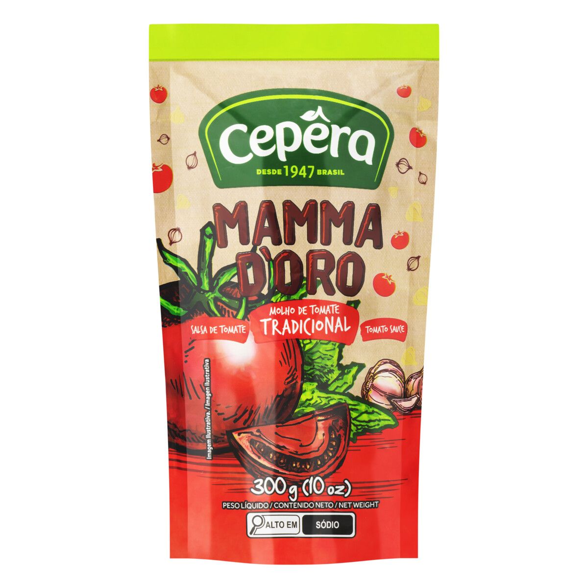Molho de Tomate Cepêra Mamma d'Oro Tradicional 300g