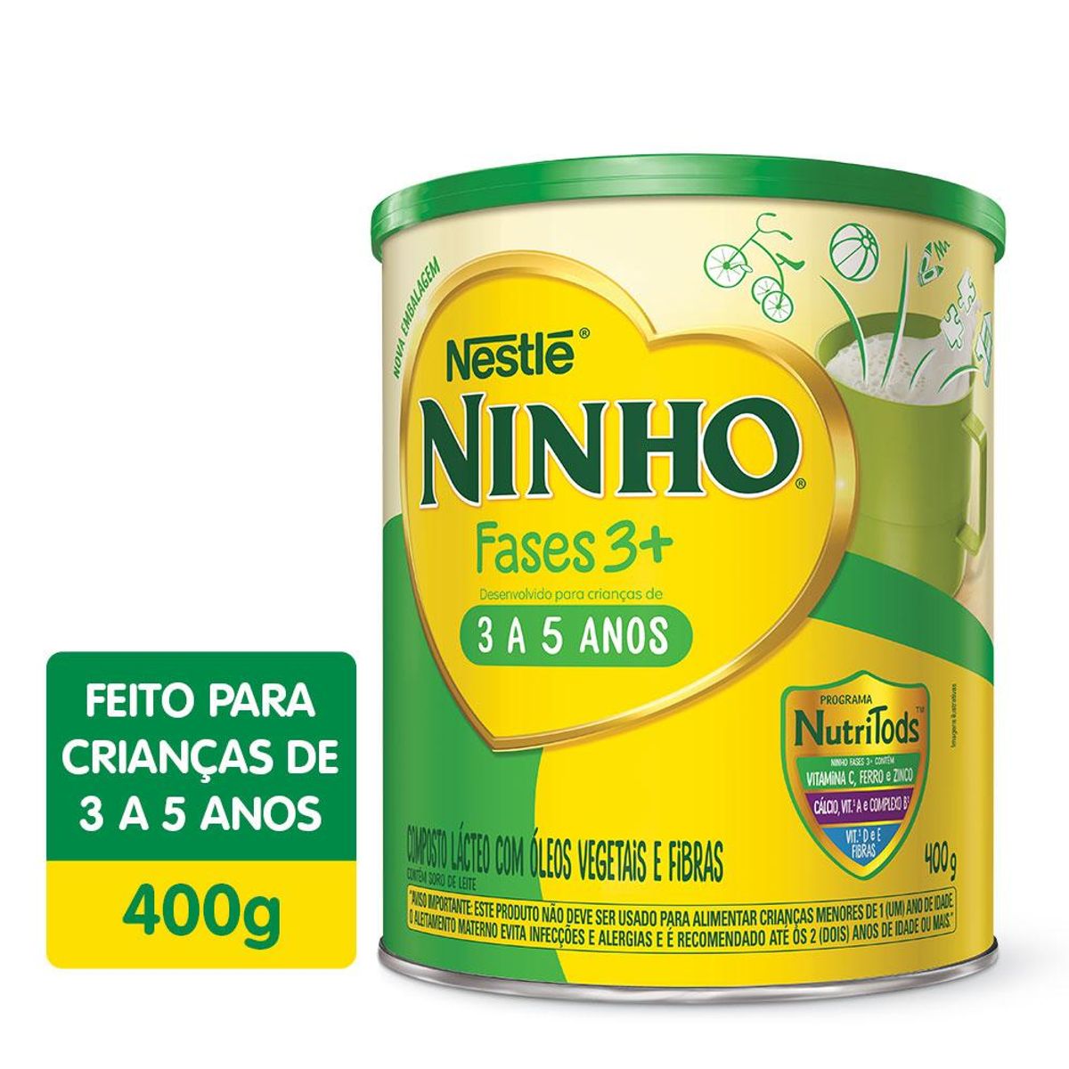 Composto Lácteo Ninho Fases 3+ 400g image number 1