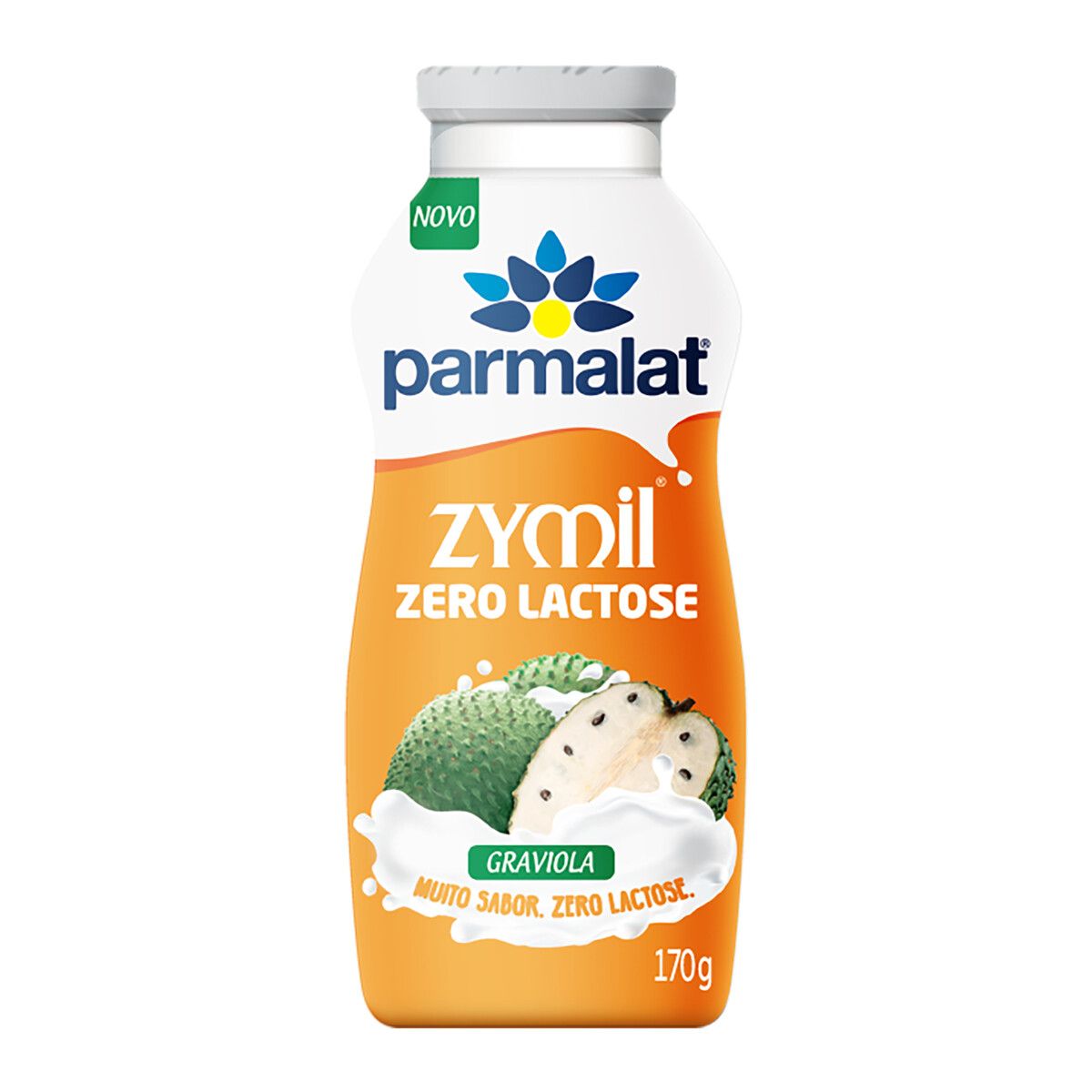 Bebida Láctea Fermentada Graviola Zero Lactose Parmalat Zymil Frasco 170g