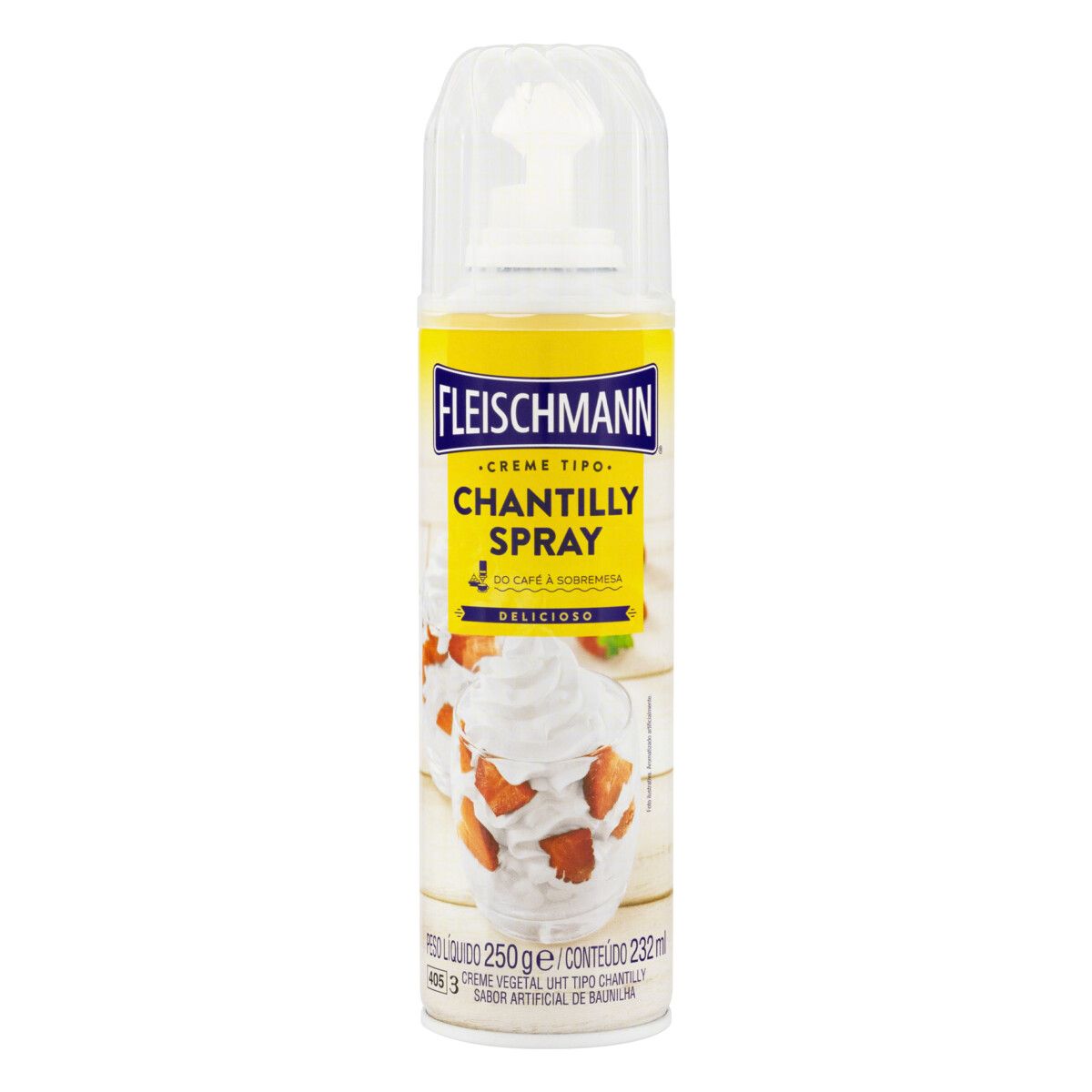 Creme Chantilly Spray Baunilha Fleischmann Frasco 232ml image number 0