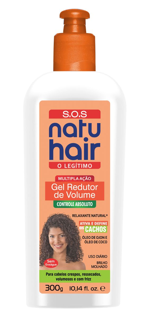 Gel Redutor de Volume Natu Hair Multipla Ação 300g