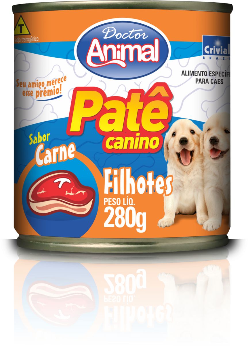 Patê para Cães Filhotes Doctor Animal Carne 280g image number 0