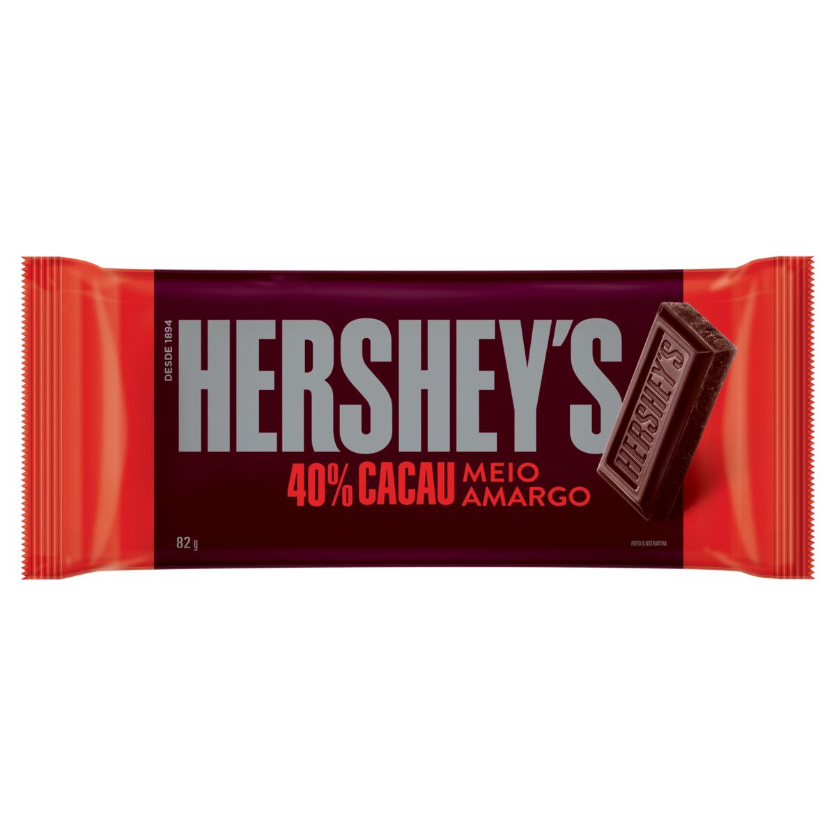 Chocolate Hershey's Meio Amargo 40% Cacau 82g image number 0