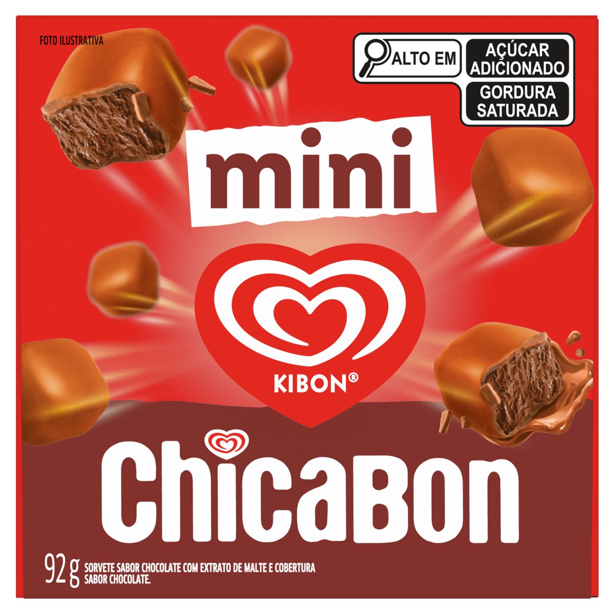 Sorvete Kibon Chicabon Mini Caixa 92g