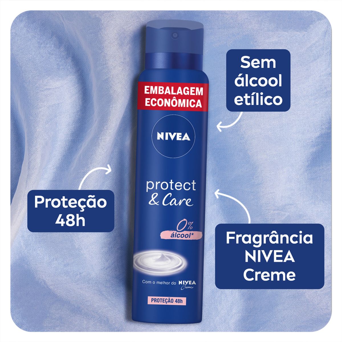 Desodorante Aerossol Nivea Protect & Care Fem Promo 200ml image number 1