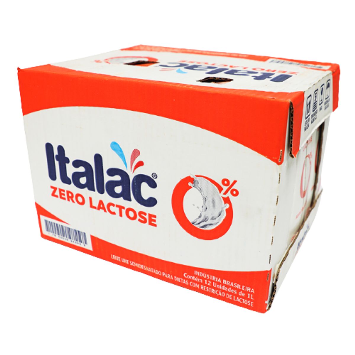 Leite Italac UHT Semi Desnatado Zero Lactose 1L (Pack com 12 und)