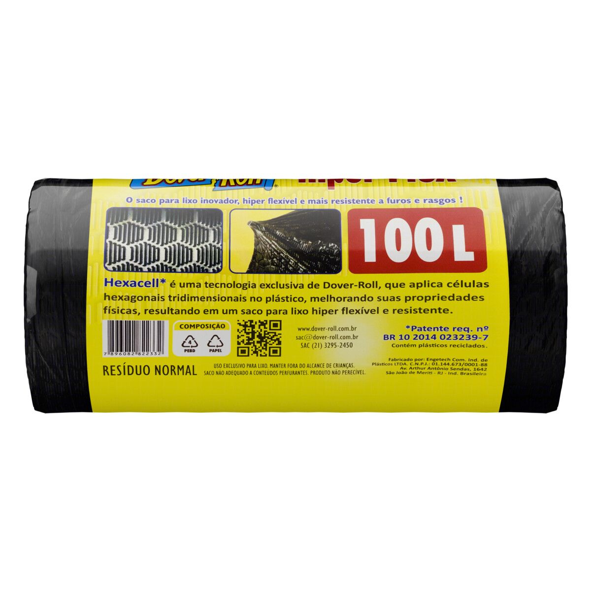 Saco para Lixo Dover Roll 100L Hiper Flex 15 Unidades image number 1