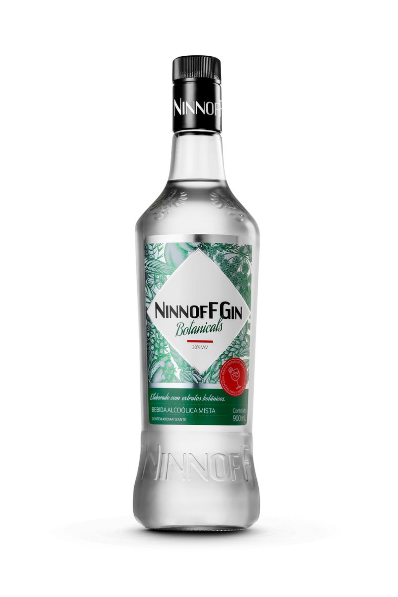 Bebida Alcoólica Ninnoff Gin Botanicals Garrafa 900ml