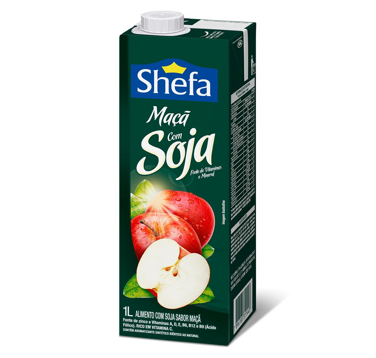 Alimento de Soja Shefa Sabor maçã 1L